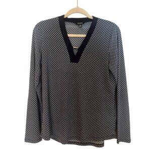 Women's Jones‎ New York Lightweight Blue Geometric Blouse Size Small